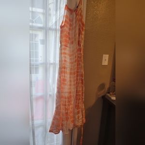 Orange tie dye dress